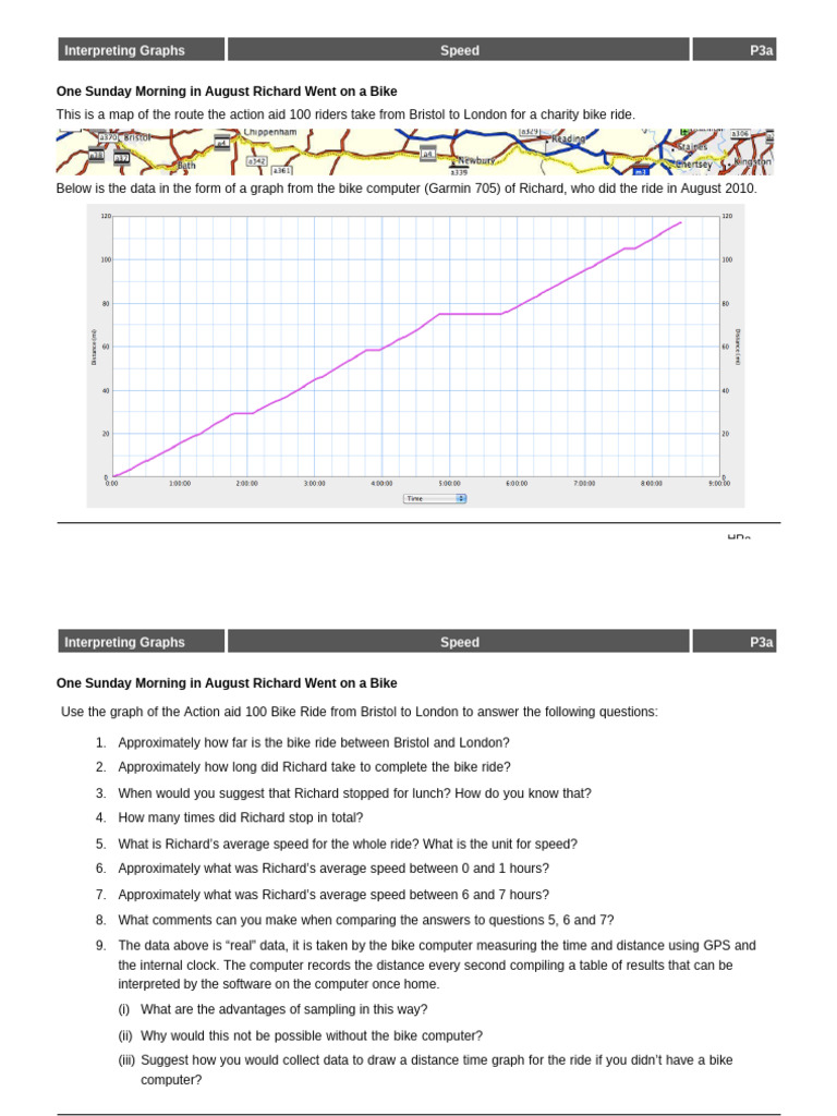 Distance - Time Graph Qs | PDF | Technology & Engineering