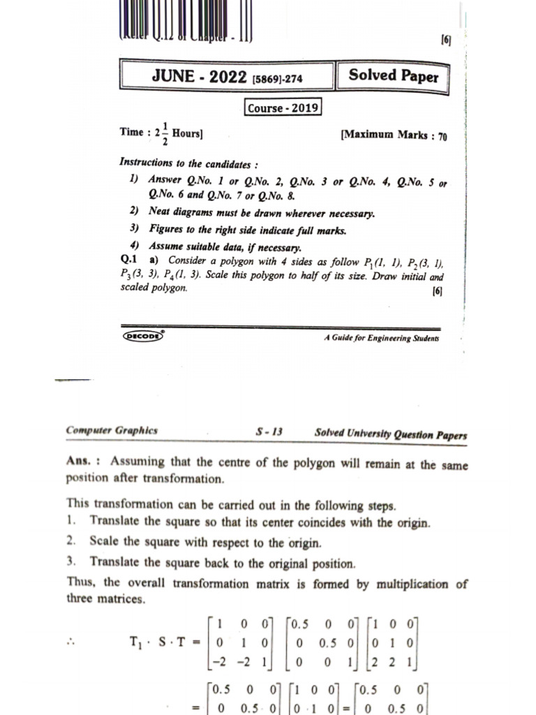 CG June 2022 Solve QP | PDF