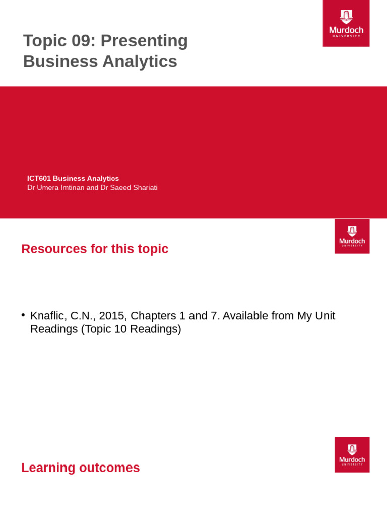 Business Analytics Presentation Guide | PDF | Storytelling | Narrative