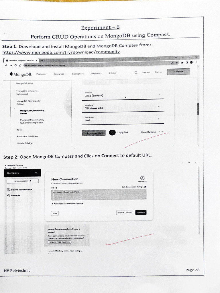 CRUD Operations with MongoDB Compass | PDF | Mongo Db | Information ...