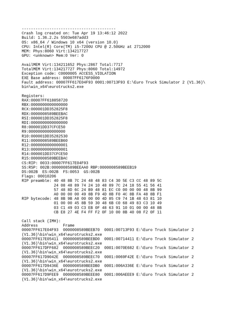 Game Crash | PDF | Computer Architecture | Computing Platforms