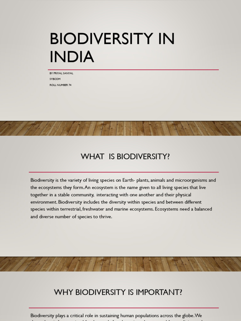 Importance of Biodiversity in India | PDF