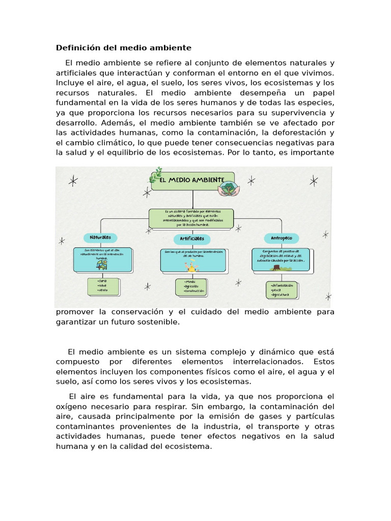 Importancia del Medio Ambiente y Su Cuidado | PDF | Entorno natural ...