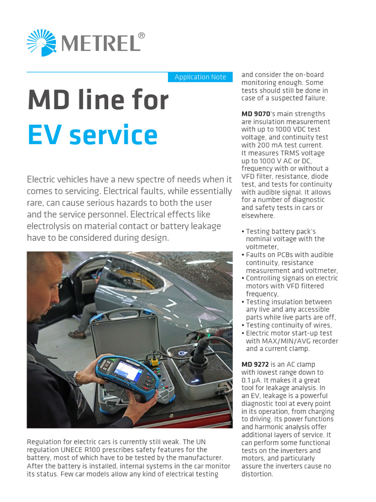 Application Notes MD-line For EV Service | PDF | Power Inverter ...