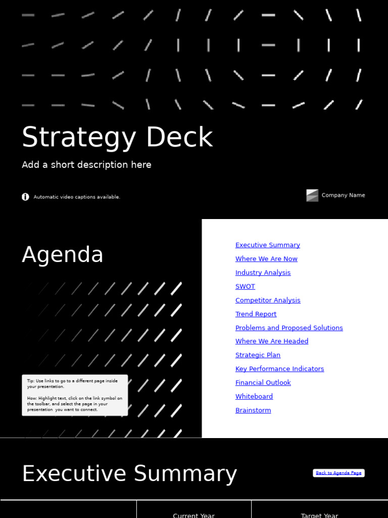 Black and White Grey Modular Abstract Strategy Deck Business ...