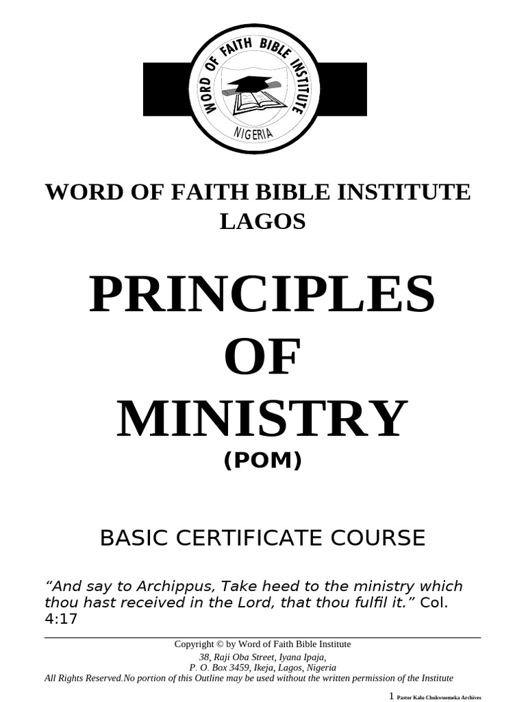 Ministry Principle | PDF | Jesus | Paul The Apostle