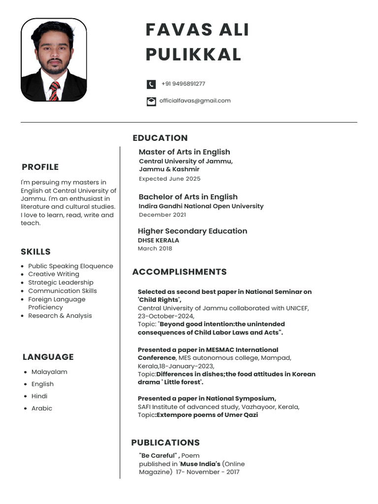 A CV Material Template For Beginners | PDF
