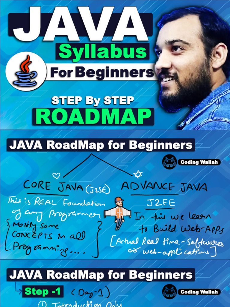 Java Syllabus and RoadMap For Beginners by Coding Wallah | PDF