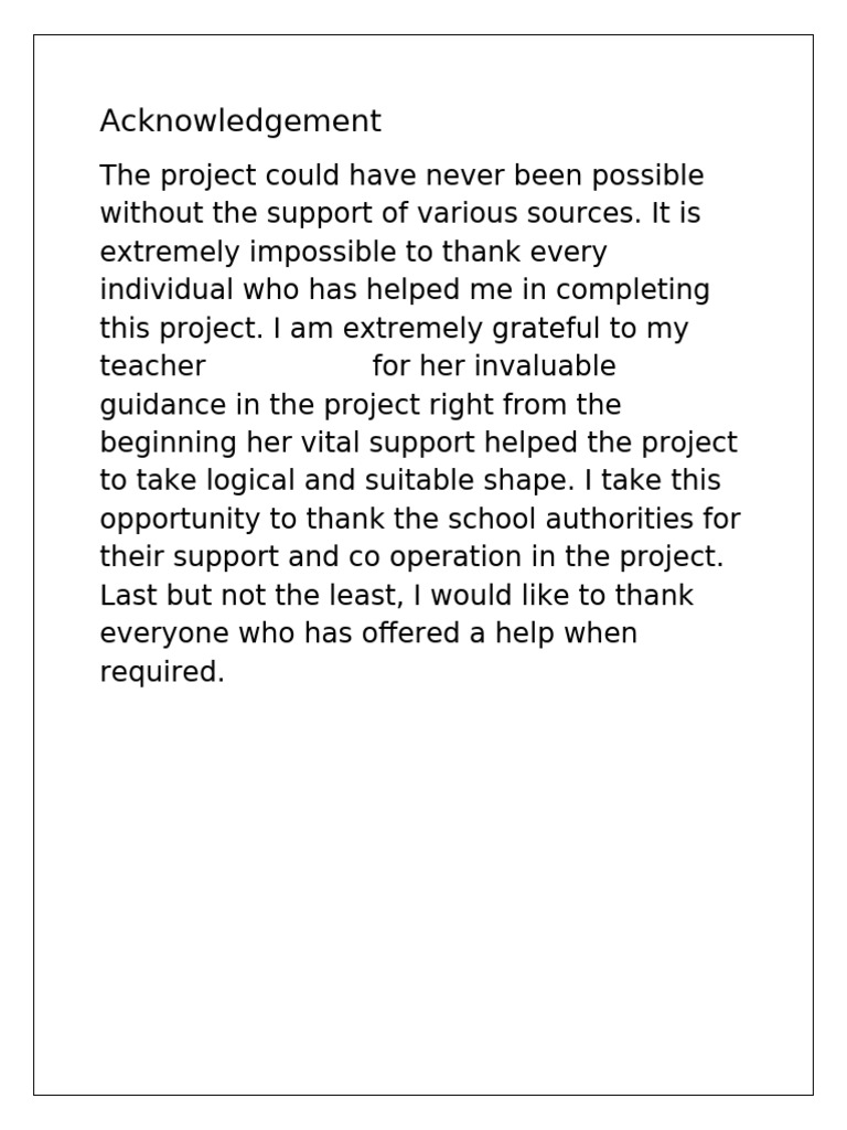 Acknowledgement | PDF