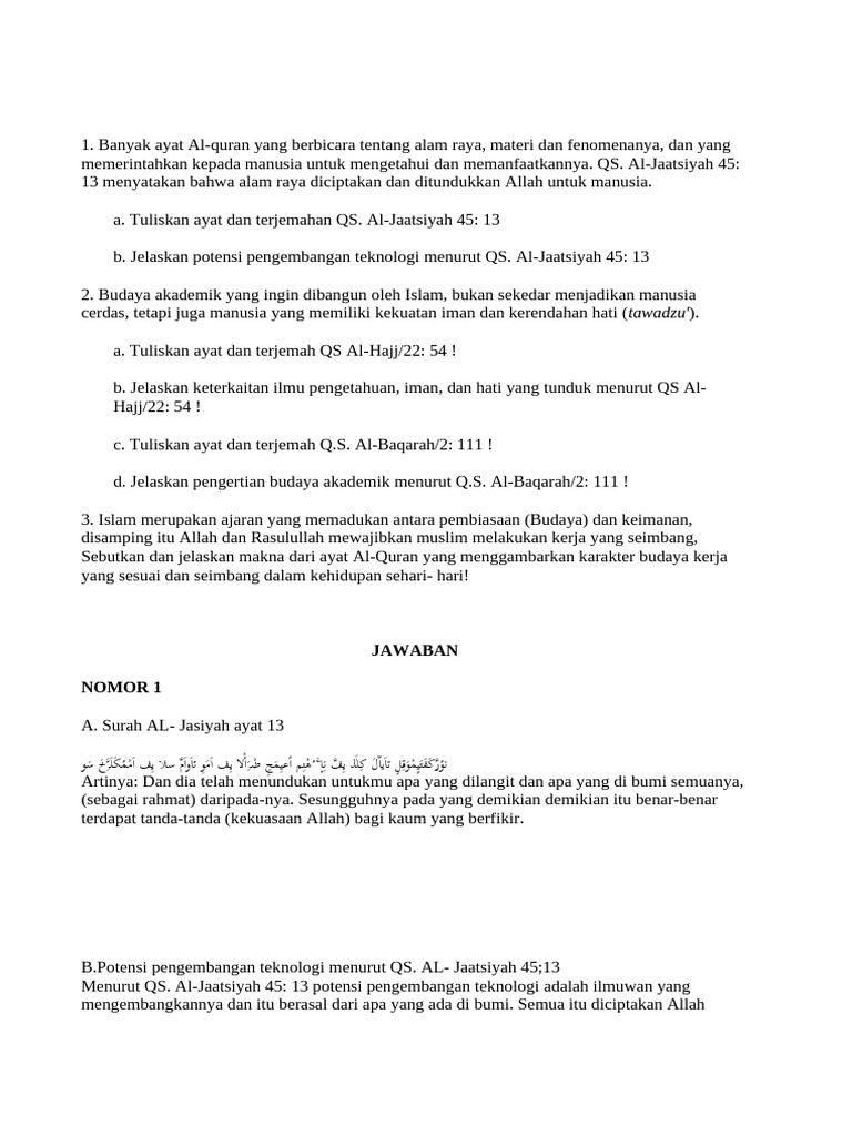 Tugas 3 Pendidikan Agama Islam Pdf