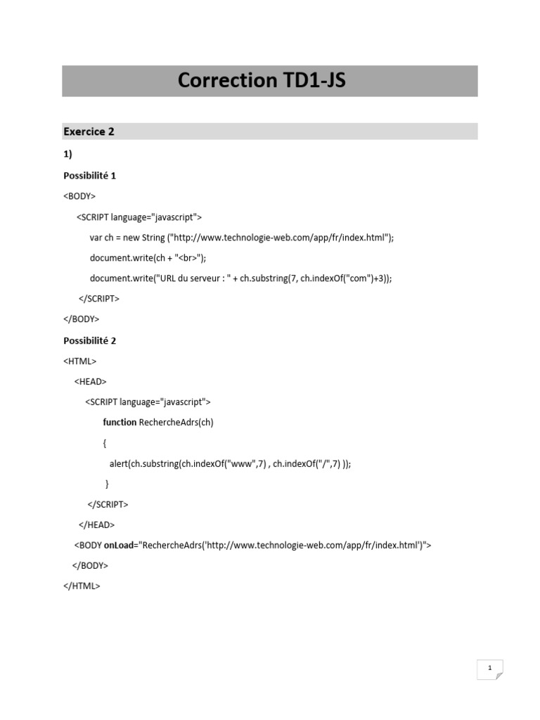 Exemples de scripts JavaScript pratiques | PDF | Méthodes et références ...