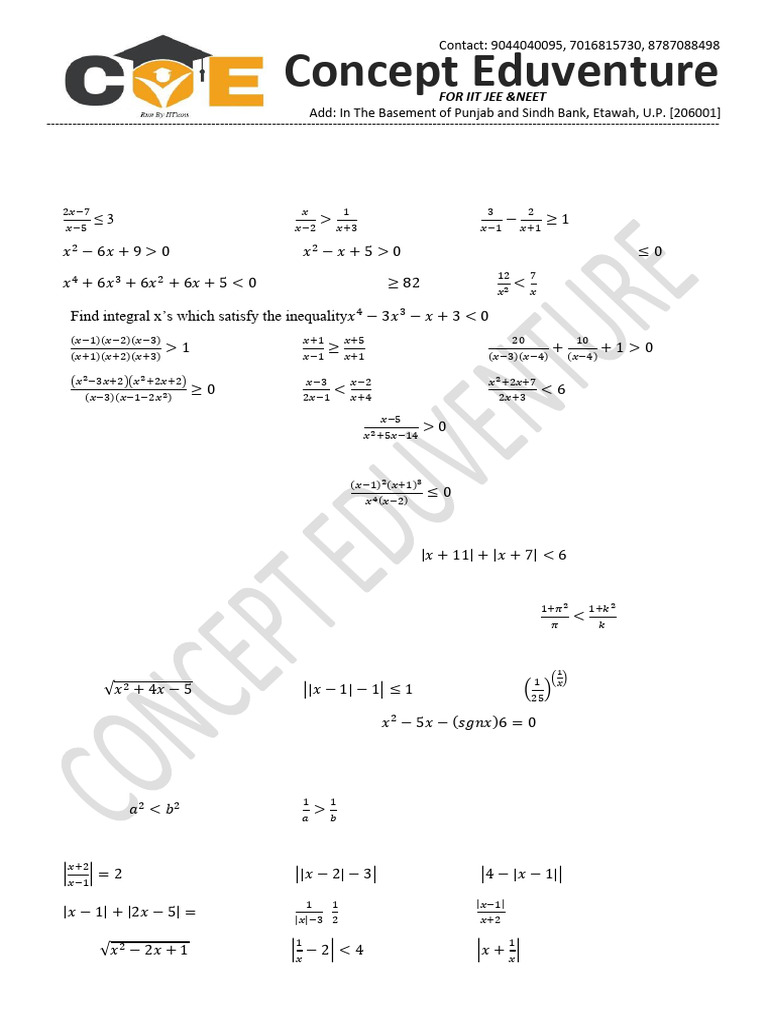 Equivalent Logarithmic Equation Analysis | PDF | Inequality ...