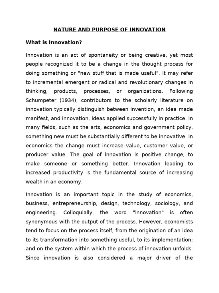Understanding Innovation Dynamics | PDF | Innovation | Economics