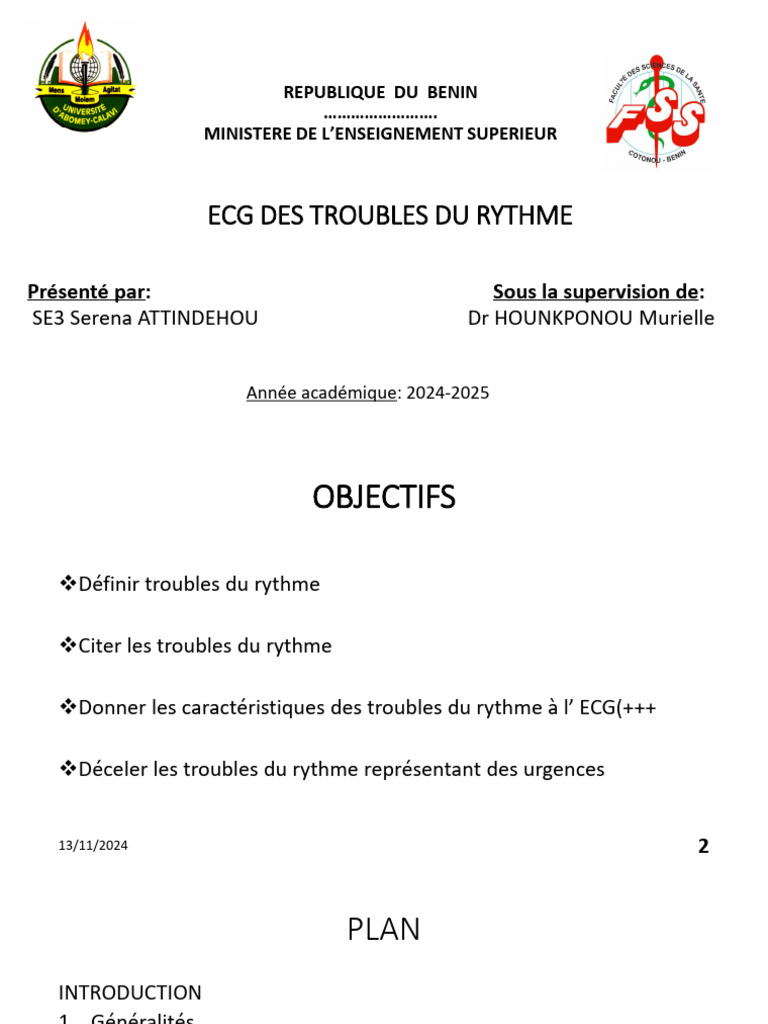 ECG et Troubles du Rythme Cardiaque | PDF | Électrocardiographie ...