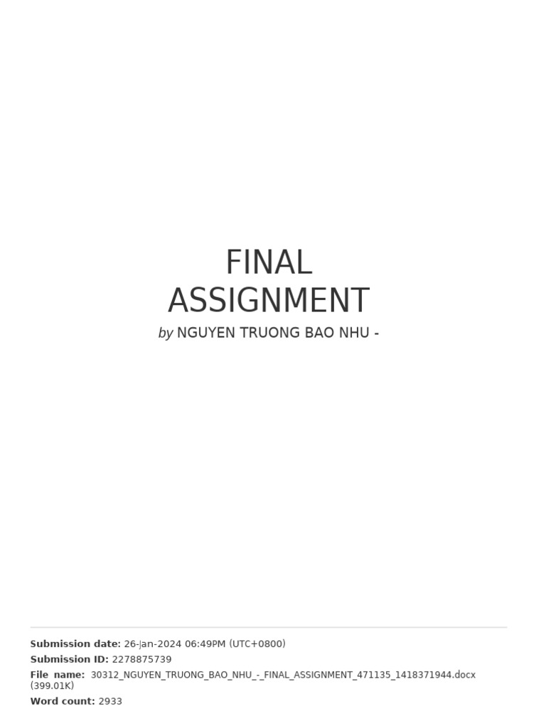 Final Assignment | PDF
