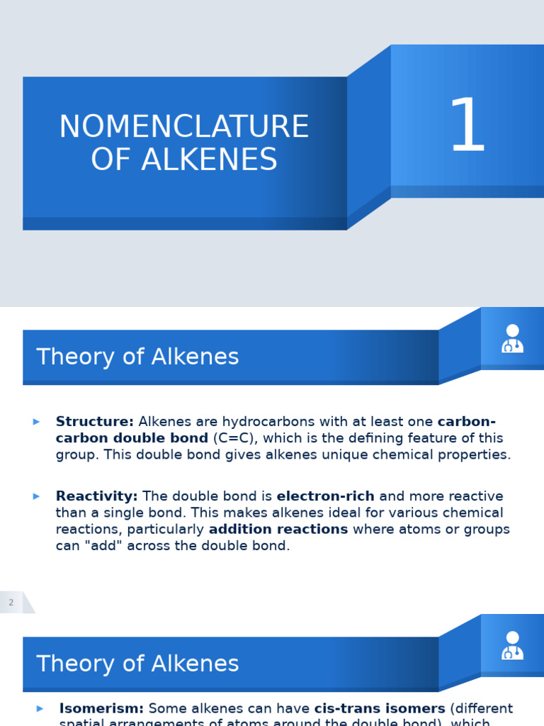 Nomenclature of Alkenes | PDF | Alkene | Ethylene