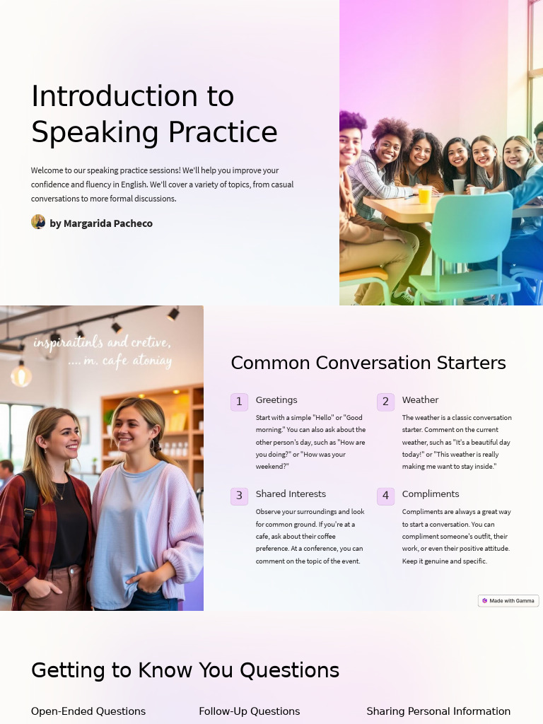 English Speaking Confidence Boost | PDF | Cuisine