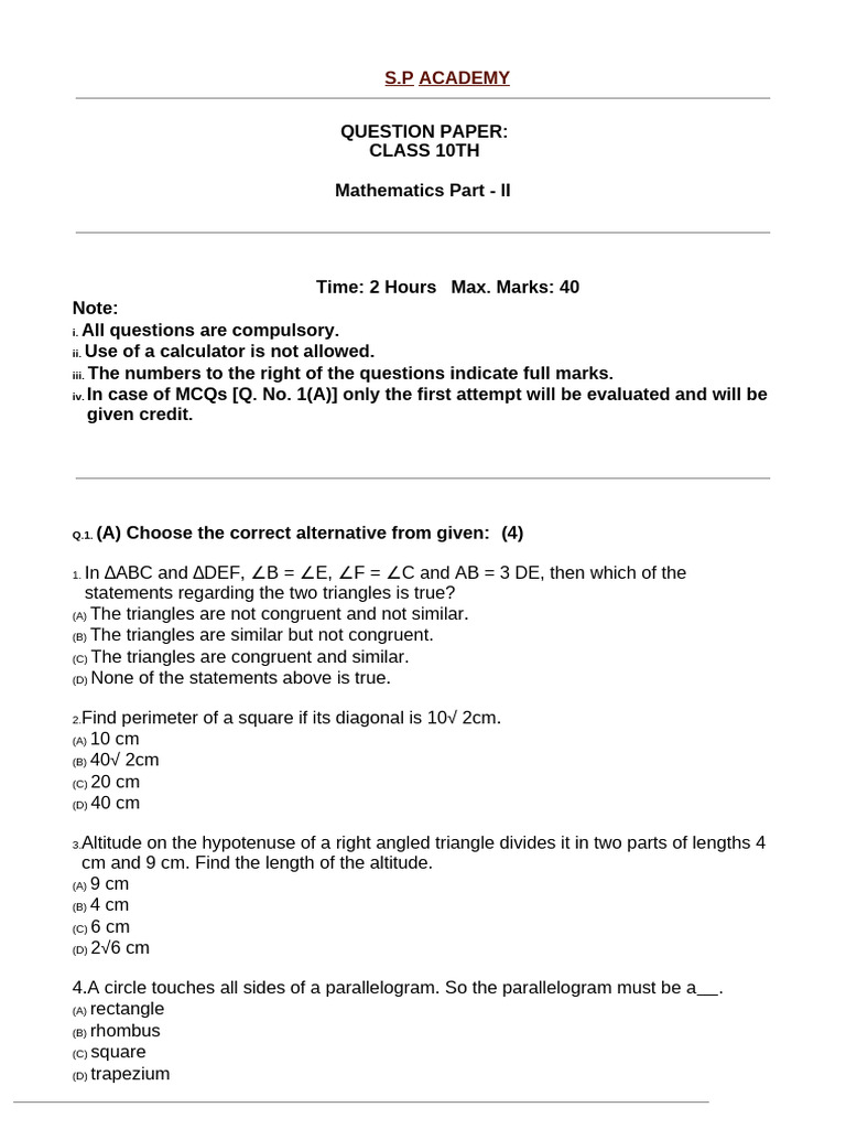 Maths 10th 2 | PDF | Circle | Triangle