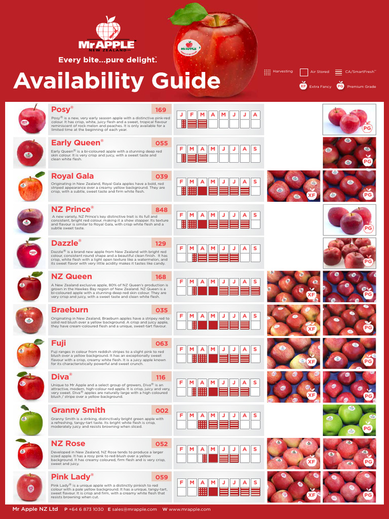 New Zealand Apple Varieties Guide | PDF | Apple | Edible Fruits