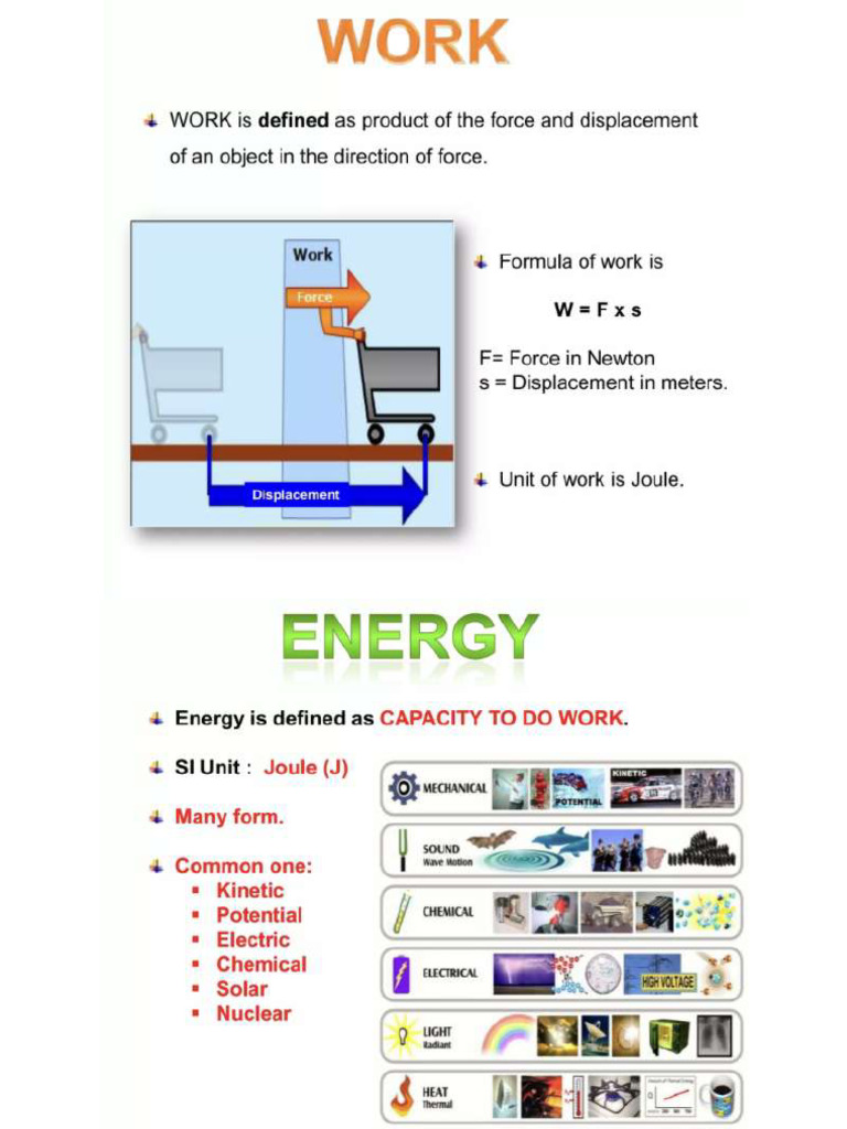 Work Power and Energy 1 2 | PDF