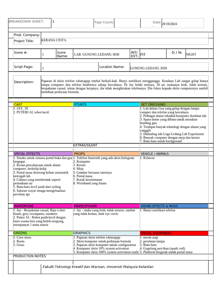 SCD3073 Breakdown Sheet 1 | PDF