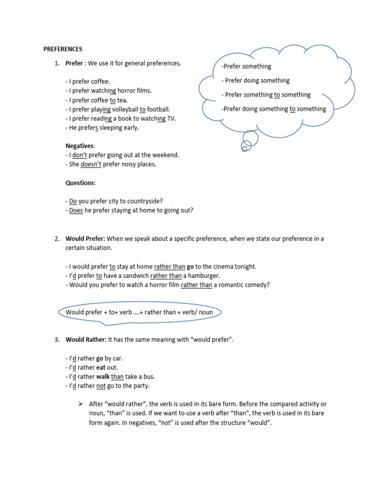Understanding Preference Expressions | PDF