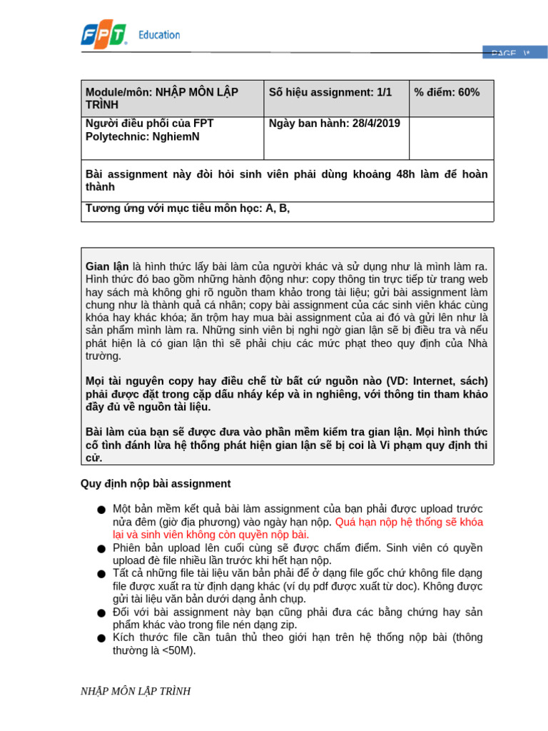 Assignment | PDF