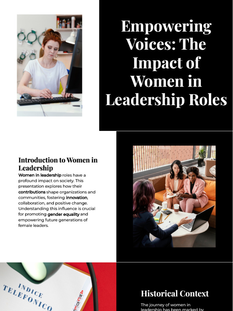 Slidesgo Empowering Voices The Impact of Women in Leadership Roles ...
