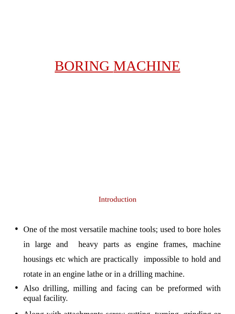 Types of Boring Machines Explained | PDF | Metalworking | Tools