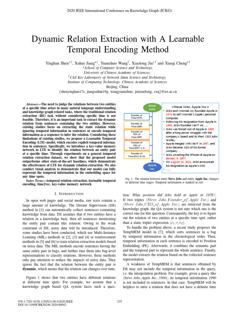 Learnable Temporal Encoding for Relation Extraction | PDF | Information ...