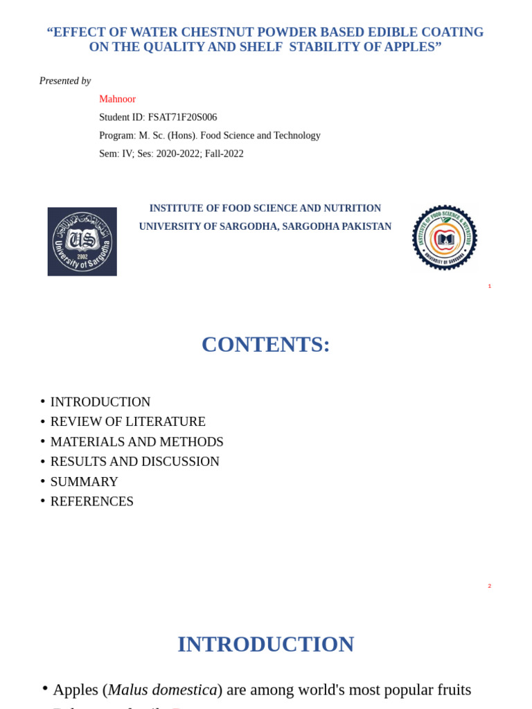 Water Chestnut Coating for Apple Quality | PDF | Foods | Chestnut