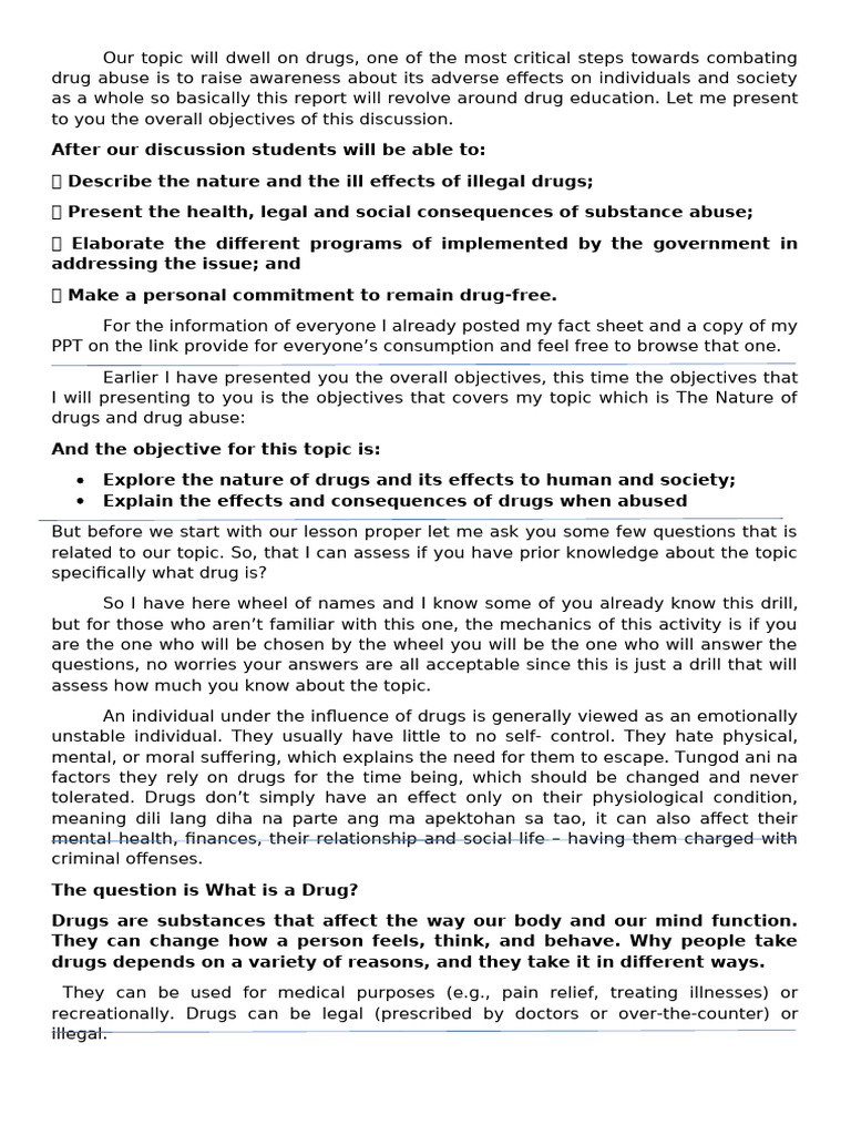 Understanding Drug Abuse and Its Effects | PDF | Substance Abuse ...