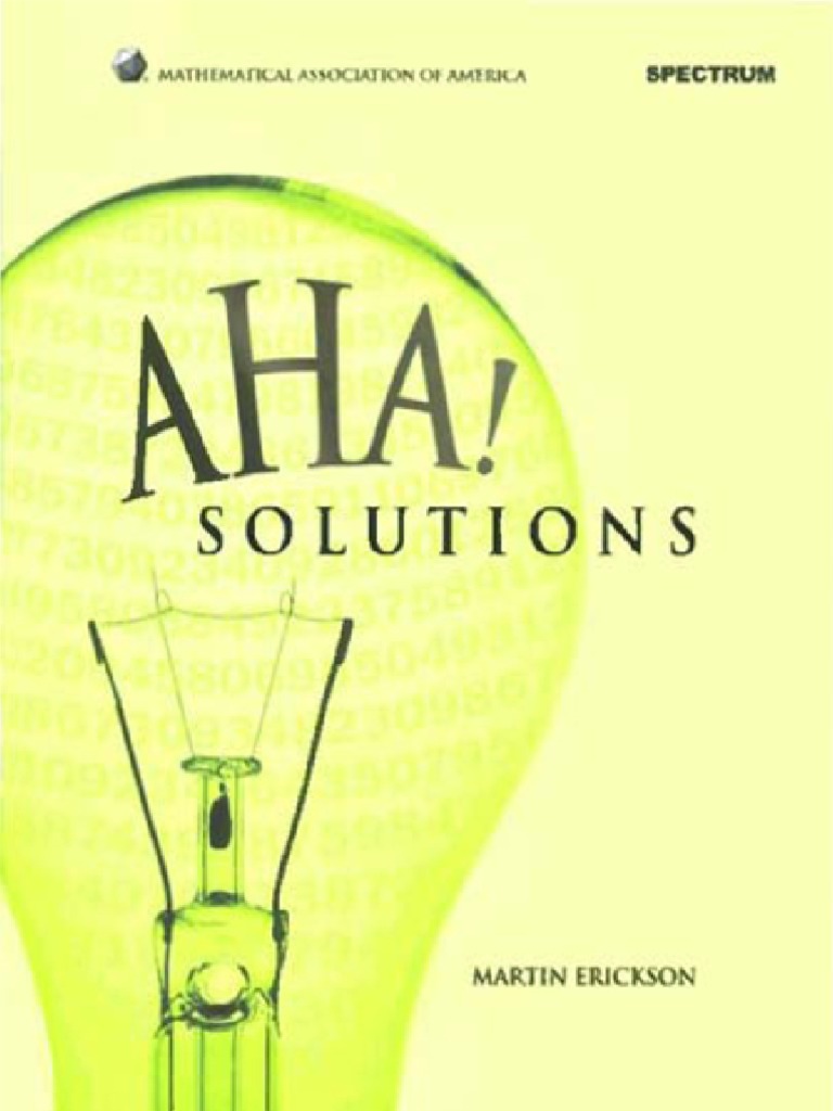 Aha! Solutions - Martin Erickson | PDF | Teaching Methods & Materials ...