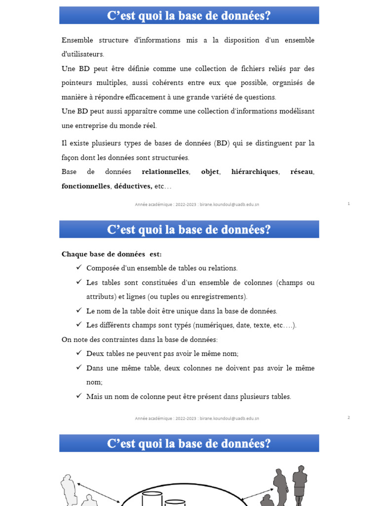 Introduction aux bases de données et SGBD | PDF | Bases de données | SQL
