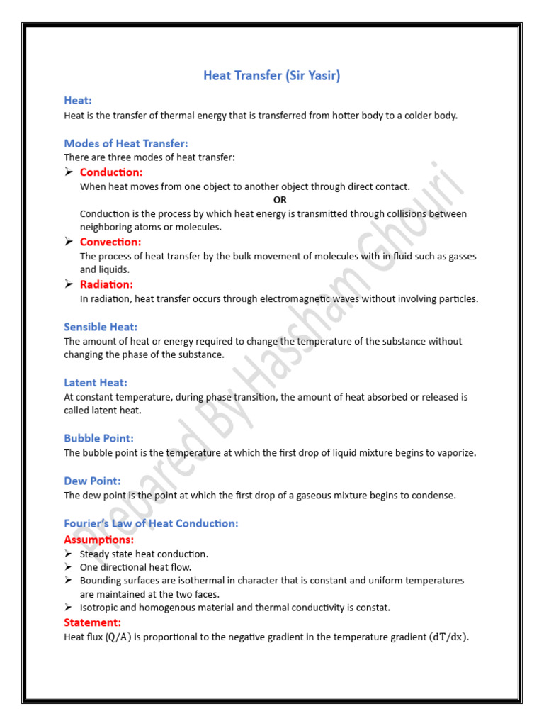 Heat Transfer Principles and Calculations | PDF | Heat Transfer ...