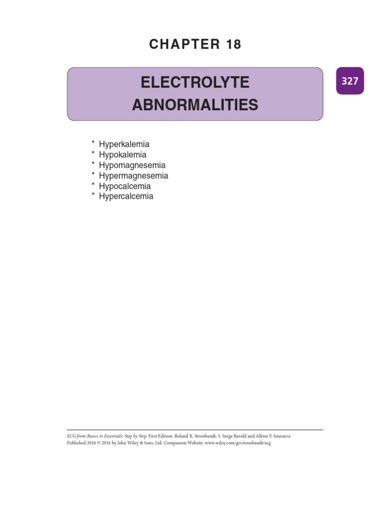 Electrolyte Abnormalities Ecg From Basics To Essentials Step By Step