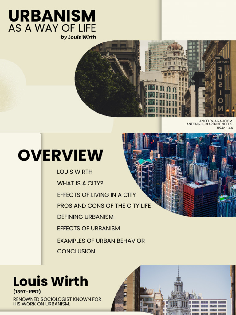 Week 1 - Urbanism As A Way of Life | PDF | Sociology | Urbanism