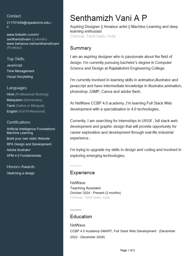 Profile | PDF | Career & Growth