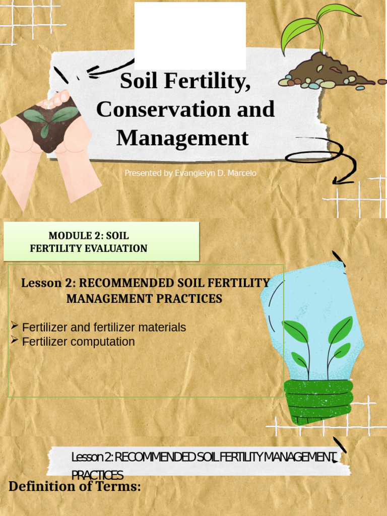 Soil Fertility Management Practices | PDF | Fertilizer | Soil