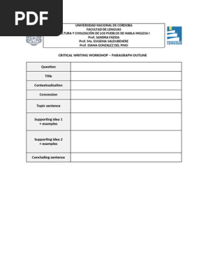 23-Paragraph Writing Outline