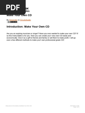 How to make a cd