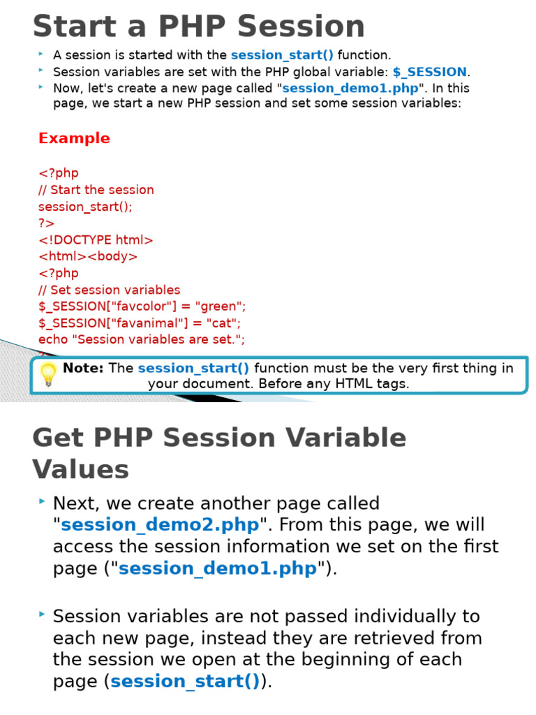 PHP Session Management Tutorial | PDF | Finance & Money Management ...