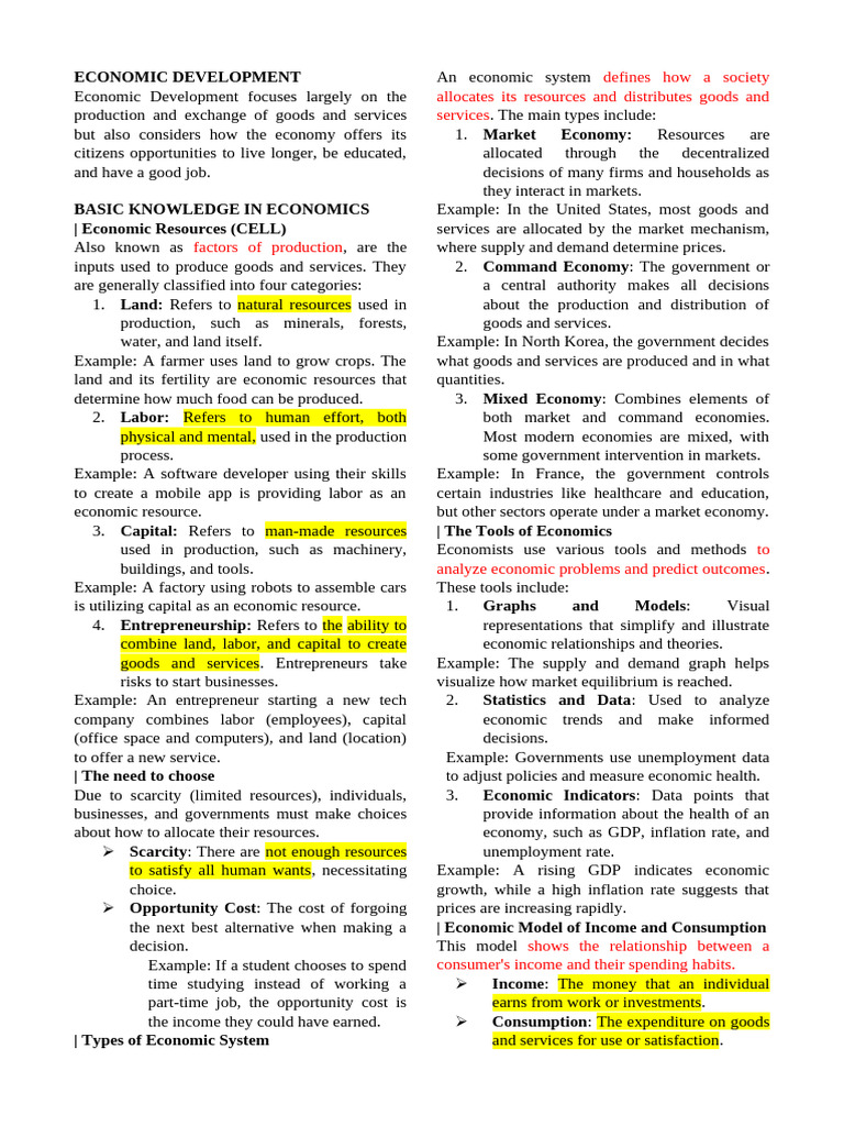 Understanding Economic Development Basics | PDF | Cost Of Living ...