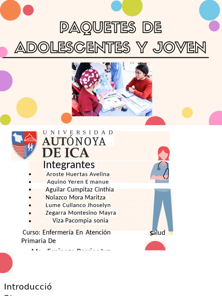 Paquetes de Salud para Adolescentes y Jóvenes | PDF | Adolescencia ...