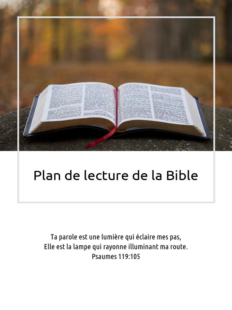 Plan de lecture Bible 2025 en 1 an | PDF