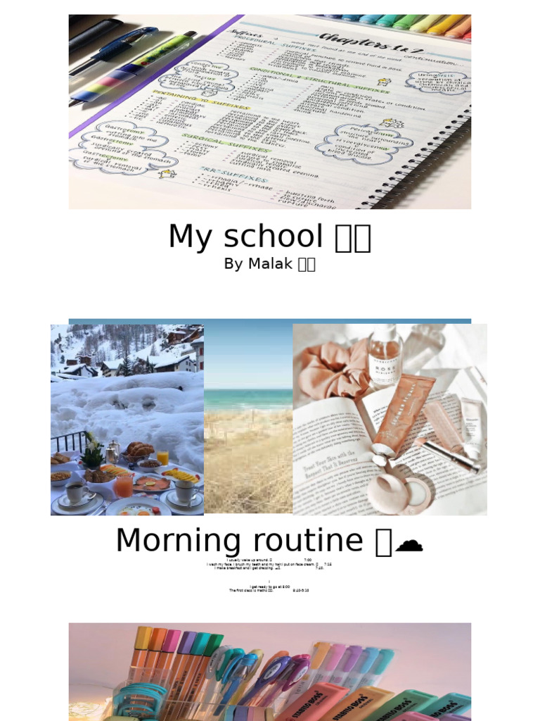 My Daily Routine in Korean School | PDF