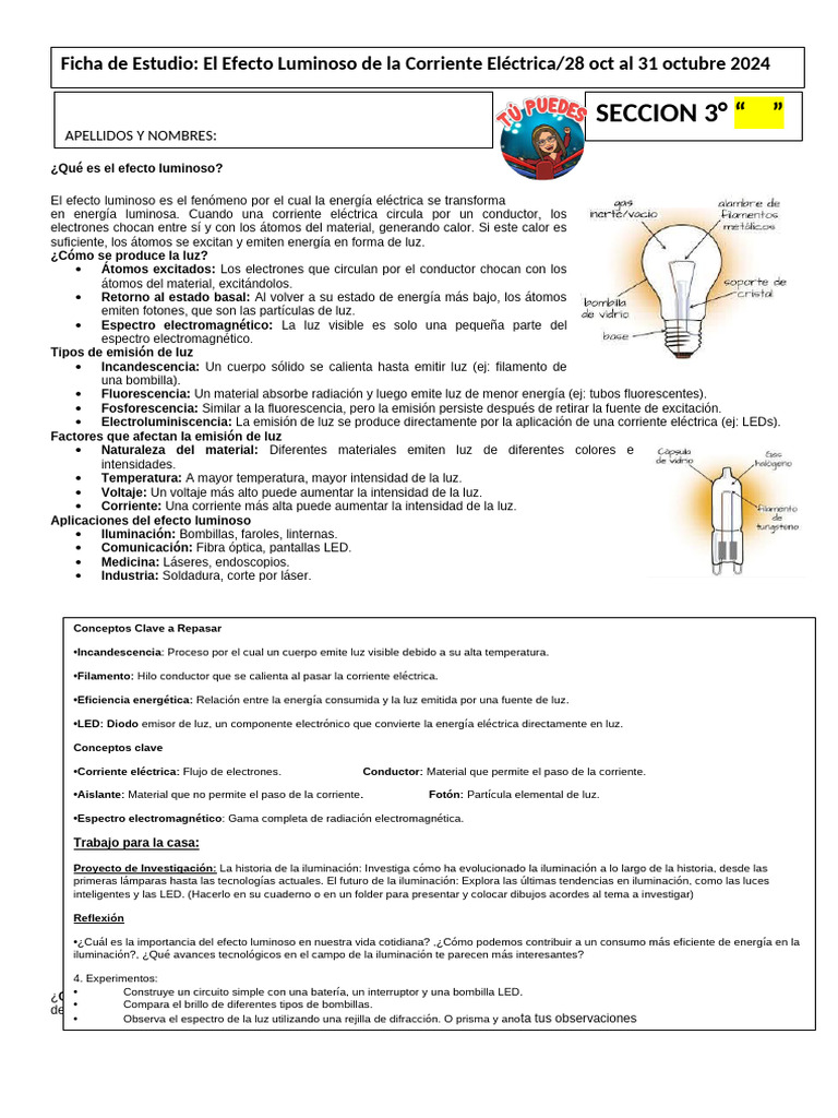 Qué Es El Efecto Luminoso Tema | PDF | Diodo emisor de luz | Espectro