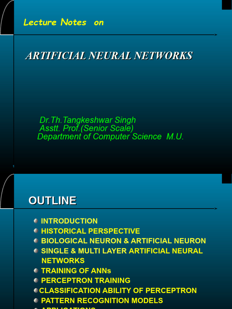 ANN_Lecture_Note1F | PDF | Artificial Neural Network | Neuron