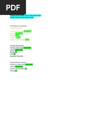 Timetable 125