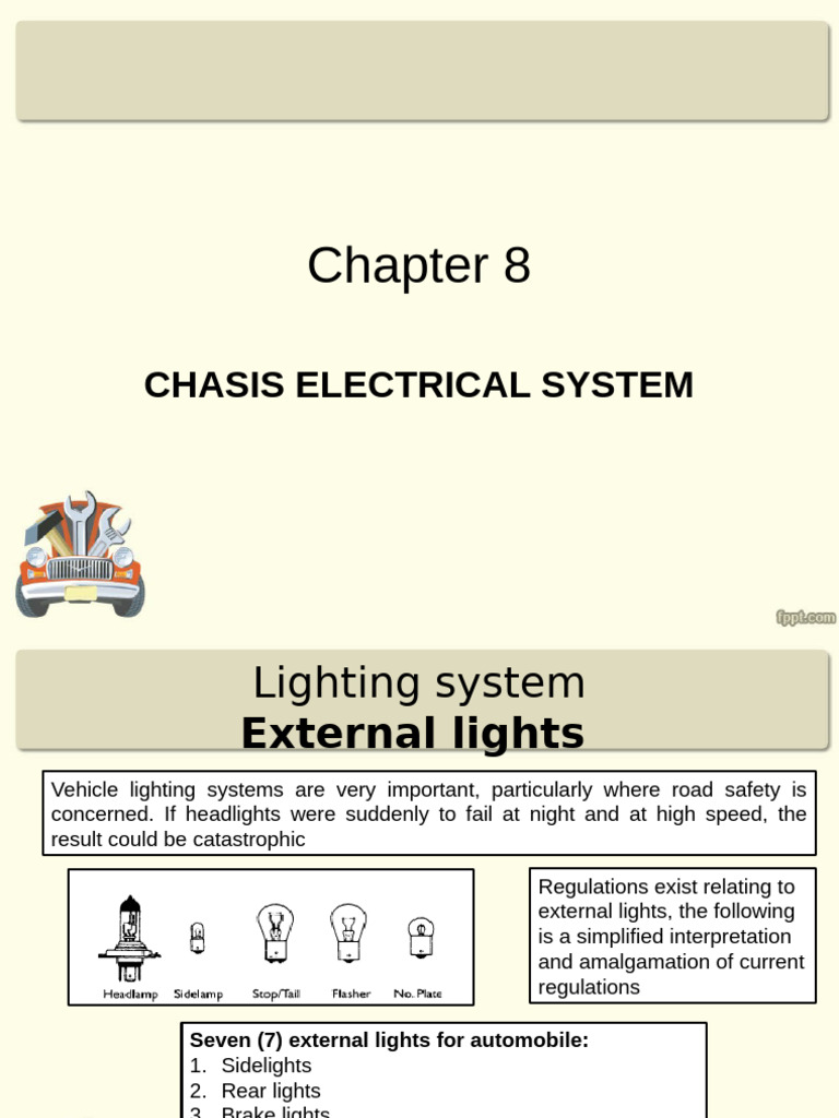 Vehicle Lighting Systems Overview | PDF | Headlamp | Light Emitting Diode